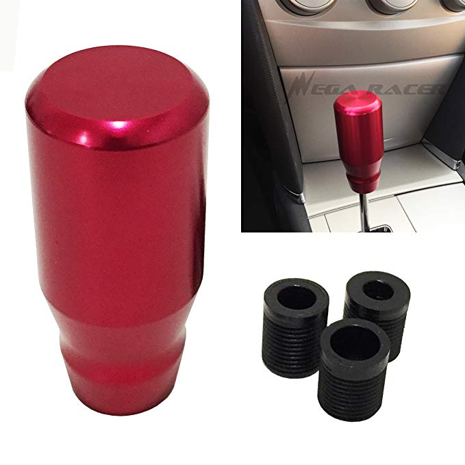 Mega Racer Universal Metal RED Manual Transmission Speed 4 5 6 Sport Gear Stick Shift Knob Style Shifter Console Lever