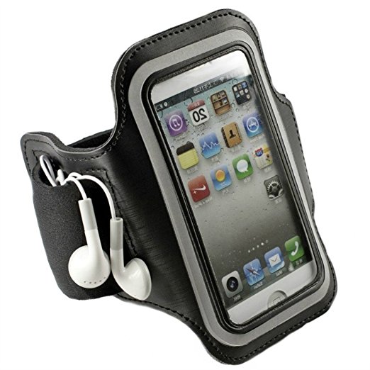 Noot® Runner Sport Armband with Key Holder for iPhone 5S l 5C l 5 iPod Touch 5th Generation - Water Resistant, Sweat Proof, Workout Armband Designed with Molded Neoprene - Fully Adjustable, Fits Like a Glove. Instant Access to Screen via Protective Clear Cover, Easy Earphone Connection [LIFETIME Warranty]