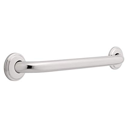 Franklin Brass 5918BS 1-1/4-Inch x 18-Inch Beveled Edge Concealed Mount Safety Bath and Shower Grab Bar, Bright Stainless Steel