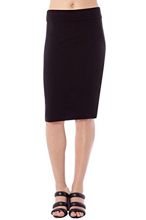 Rohb Joyce Azria Riviera Straight Pencil Tube Skirt (Black) Size M
