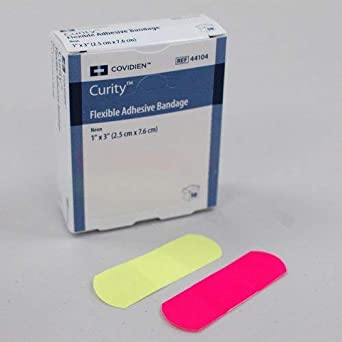 Covidien 44104 Neon Flexible Bandages, Box, 50, Bandages, 3" x 1"