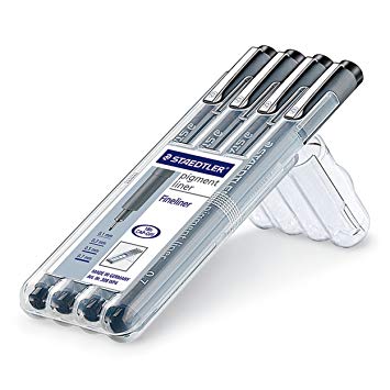 Staedtler Pigment Fineliner Pen, Pack of 4