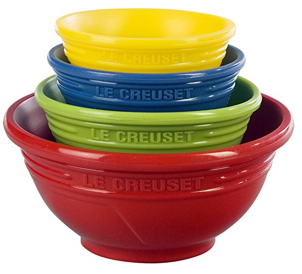 Le Creuset 4 Piece Assorted Colors Prep Bowl, Set of 4