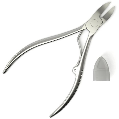 KlipPro Toenail Clippers for Thick NailsNail Nipper Premium Quality Brushed Stainless Steel 5 Long