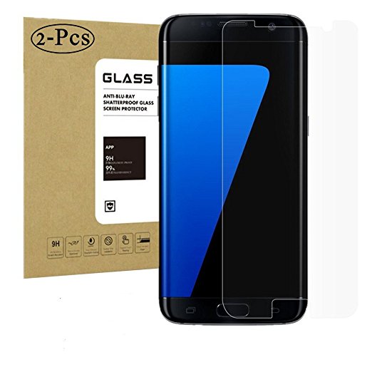 Galaxy S7 Screen Protector (2-Pack) MaxDemo Ultrathin Premium Shield Tempered Glass(Ultra HD), Oil Resistant Coated [ Anti-Bubble][Anti-Scratch] Screen Protector for Samsung Galaxy S7