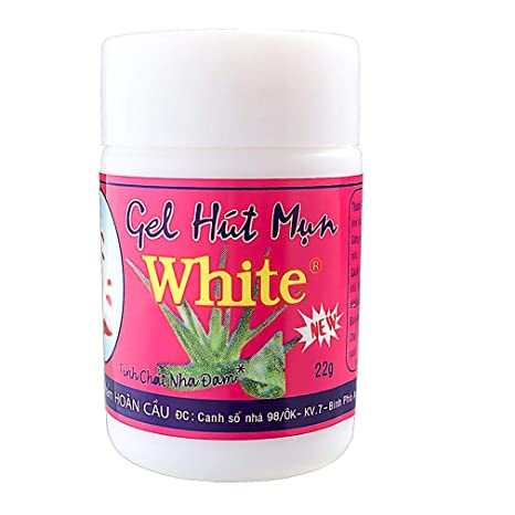 Blackhead Whitehead Pimple Pore Acne Remover Cream Aloe Vera Gel Deep Cleansing Peel Mask Gel Mat Na Hut Mun Vietnam (20g)