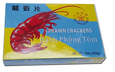 16oz Prawn Crackers Shrimp Chips Banh Phong Tom Giant Bridge Brand Deep Fry at Home
