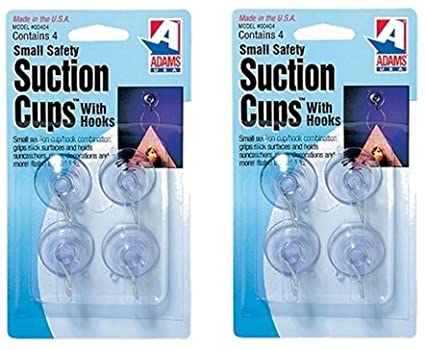 Adams Manufacturing 7500-77-3040 1 1/8 in. Suction Cups, 4 Pack (Pack of 2), Small