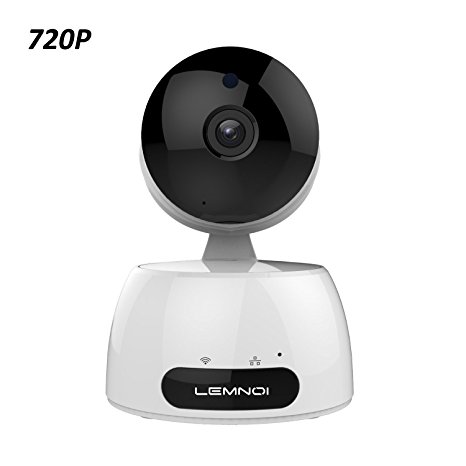 Lemnoi WiFi IP Camera, Wireless Security Camera Indoor Home Security Surveillance System Monitoring with Pan/Tilt/Zoom, Night Vision, Two Way Audio with iOS/Android/Windows Pad PC (720P)