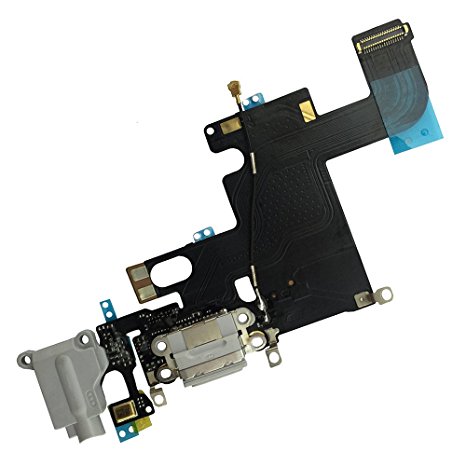 Johncase New OEM Original USB Charging Port Dock Connector Flex Cable   Microphone   Headphone Audio Jack Port Ribbon Replacement Part for iPhone 6 4.7 Gold