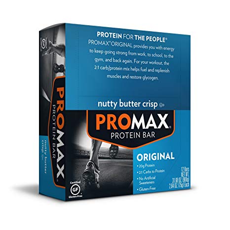 Promax Protein Bar, Nutty Butter Crispy, 12 Count, 31.68 oz