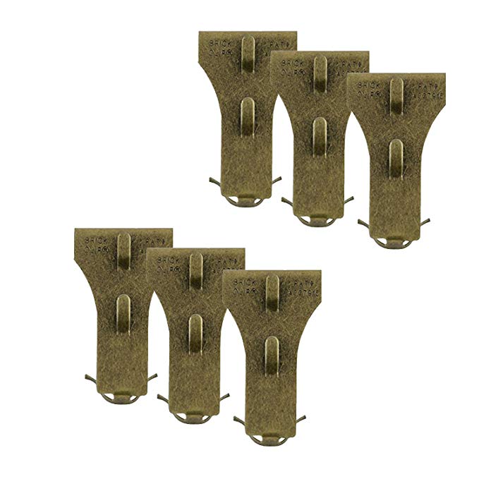 Adams Brick Clip Hooks, Fits Brick 2-1/8" to 2-1/2" in Height (6-Pack)