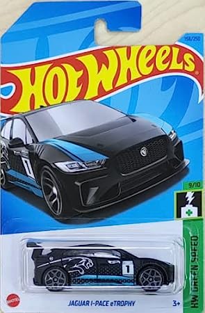 Hot WheelsHW Green Speed Jaguar I Pace etrophy 1:64 Scale (Black)