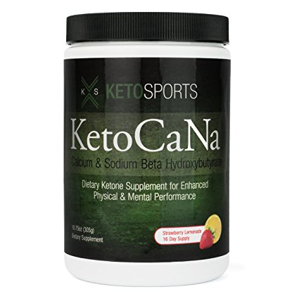 KetoSports KetoCaNa Dietary Supplement, Strawberry Lemonade, 305g