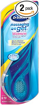 Dr. Scholl's Massaging Gel Advanced Insoles, All-Day Comfort That Allows You to Stay on Your Feet Longer for Women's 6-10, Also Available for Men's 8-14, 2 Count