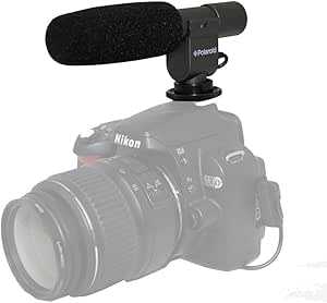 Polaroid Pro Video Condenser Shotgun Microphone for The Panasonic Lumix DMC-G1, DMC-GH1, DMC-L10, DMC-GF1, DMC-GF2, DMC-G10, DMC-GF5, DMC-G2, DMC-GF3, DMC-G3 Digital SLR Cameras