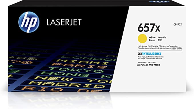 HP 657X Yellow High-yield Toner Cartridge | Works with HP Color LaserJet Enterprise MFP M681, M682 Series | CF472X