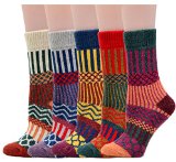 Field4U Womens Crew Socks Wool Thick Winter Mix Colors