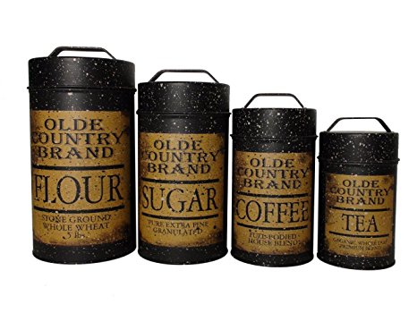 Olde Country Food Safe Canisters (Set of 4)