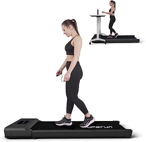 Superun Walking Pad Treadmill Under Desk,Jogging and Walking Treadmill for Home & Office,2 in 1 for Small Spaces Standing Portable Treadmill for Apartment,Fit 300 Lbs