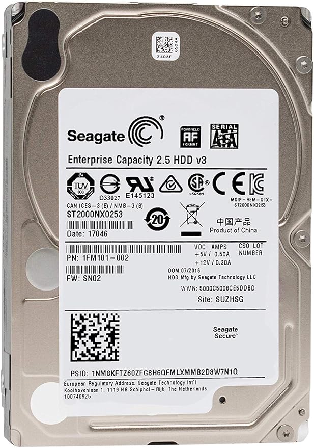 Seagate Enterprise Capacity 2.5 2TB 7200RPM SATA 6Gb/s 2.5-Inch Hard Drive (ST2000NX0253)