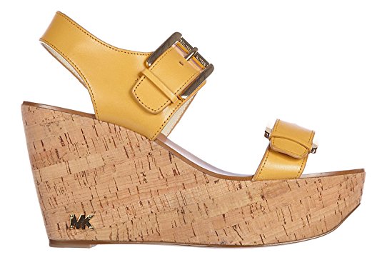 Michael Kors Women's Leather Shoes Wedges Sandals Warren Brown