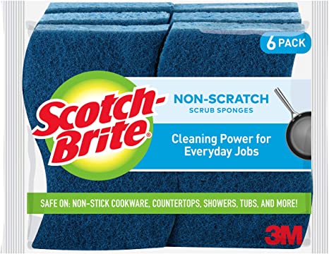 Scotch-Brite Non-Scratch Scrub Sponge, 6 Sponges