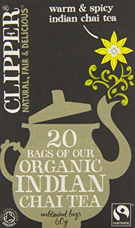 Clipper Organic Indian Chai 20 Teabags (Pack of 6, Total 120 Teabags)