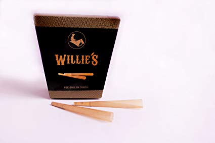Club Malana Willie's Luxury Pre-Rolled Rolling Paper 56 Organic Unbleached Brown Cones Royal Size