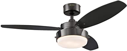 Westinghouse Lighting 7221500 Alloy Ceiling Fan with Light, 42 Inch, Gun Metal