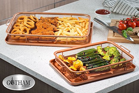 GOTHAM STEEL Crisper Tray Set - Regular-sized and Large-sized