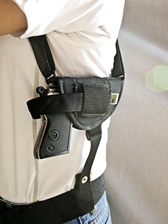 Outbags OB-31SH Nylon Horizontal Shoulder Holster with Double Mag Pouch for Ruger LCP, S&W Bodyguard 380, Walther PPK / PPK-S, Beretta 3032, and More