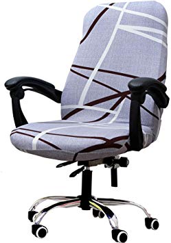 Deisy Dee Computer Office Chair Covers for Stretch Rotating Mid Back Chair Slipcovers Cover ONLY Chair Covers C162 (F)