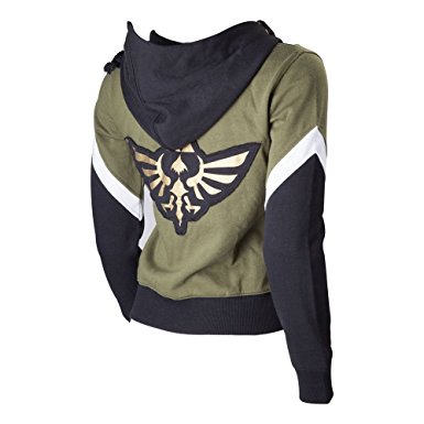 Official Womens Zelda Crest of Hyrule Zip Up Hoodie - Hooded Sweater