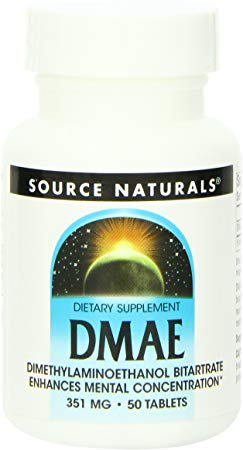 Source Naturals DMAEDimethylaminoethanol Bitartrate 351mg Supplement - 50 Tablets