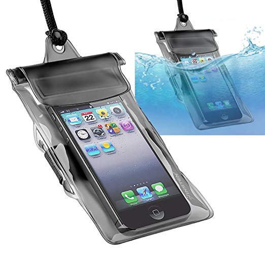eForCity? Black Waterproof Bag Case Lanyard Compatible With Apple? iPod Nano? 7 (7th Generation)