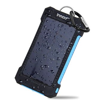 Innoo Tech Solar Charger 10000mAh,Solar Power Bank with Sunpower Panel Dual USB Port Portable Energy Charger, Solar Battery Charger with Led Light, Waterproof, Dust-Proof and Shock-Resistant