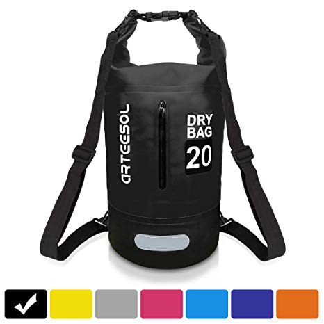 arteesol Waterproof Dry Bag, 5L/10L/20L/30L Dry Bags for Kayaking Swimming with Adjustable Shoulder Strap for Boating Camping Snorkeling Beach Hiking Water Sports