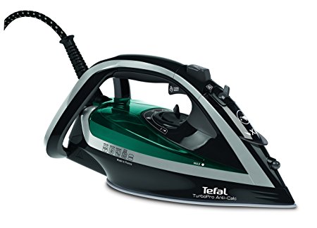 Tefal FV5640 Turbo Pro Anti-scale Steam Iron, 2600 Watt, Dark Grey/Turquoise/Silver