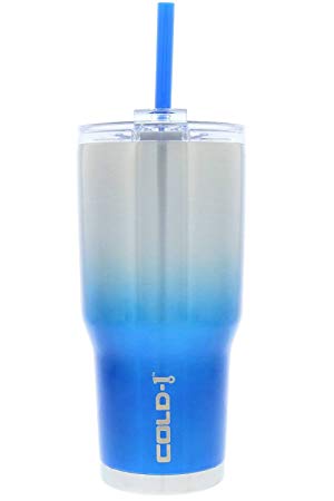reduce COLD-1 Ombre Insulated Stainless Steel Thermal Tumbler, 34oz (Blue)