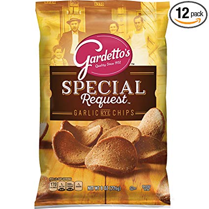 Gardetto's Roasted Garlic Rye Chips, 8.0-Ounce Bags (Pack of 12)