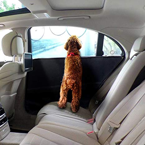 Pet Door Cover, eJiasu Car Door Guard Dog Door Protector for Vehicles Car Cover for Dogs Car Door Protector with 3 Extra Pockets Waterproof Car Door Cover for Animal (2 Pack, Black)