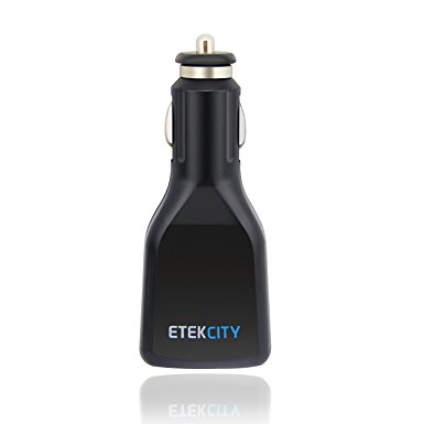 Etekcity Universal Dual USB Car Charger (10W 2A) for Apple and Android Devices, Black