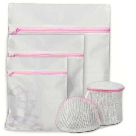 Goodlucky365 Delicates Laundry Bags set of 5-Mesh Garment & Bra Laundry Bag - Large, Medium, Small for Washing Machine/Dryer Lingerie Washer, Baby Clothes, Underwear, Organizer, Travel