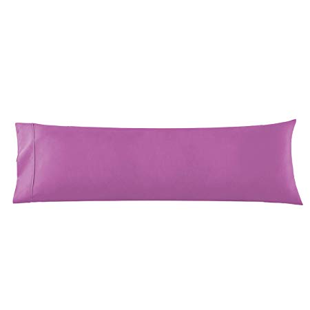 Nestl Bedding Body Pillow Case - Double Brushed Microfiber Hypoallergenic Pillow Covers - 1800 Series Premium Bed Pillow Cases, 20"x54" - Orchid Purple