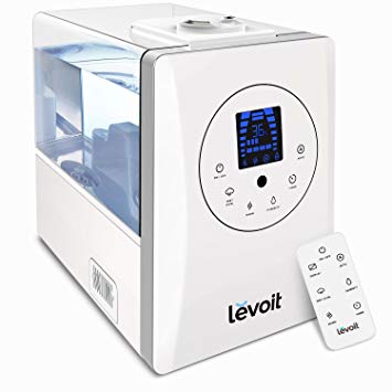 Levoit Humidifiers, 6L Warm and Cool Mist Ultrasonic Humidifier for Bedroom Babies with Remote and Humidity Monitor, Vaporizer for Large Room, Home, Waterless Auto Shut-Off