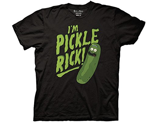 Ripple Junction Rick and Morty I'm Pickle Rick Adult T-Shirt Medium Black