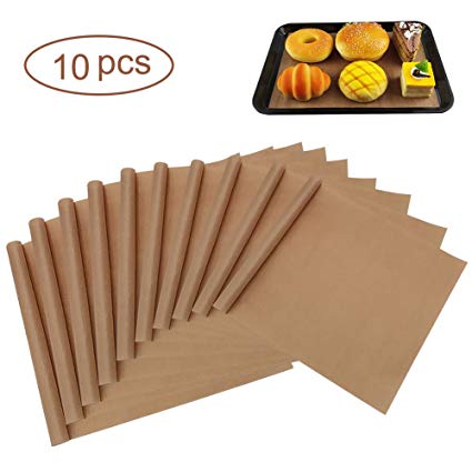 Half Sheet Pan Liners, 12x16 Inches, Reusable Baking Parchment Sheets, Nonstick Cookie Baking Mat, Teflon Baking Sheet for Half Sheet Baking Pan, Washable & Eco-friendly (10 Pieces)