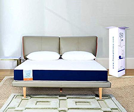 Flo Ergo - Gel Infused Memory Foam Mattress (75x72x6 Inch) | 100 Night Trial 10 Year Warranty | Sleep Well with Our Aloe Vera Gel Infused Cover | for King Sized Bed
