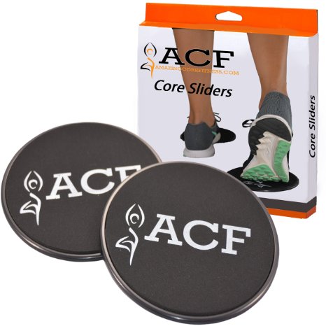2 Core Sliders - #1 Rated Gliding Discs for Exercise on Amazon - Dual Sided for Use on Carpet or Hardwood Floors - Very Effective Core Trainer and Abdominal Exercise Equipment